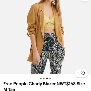 Free People Tan blazer